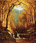 Sanford Robinson Gifford Paintings - Kauterskill Falls by Sanford Robinson Gifford
